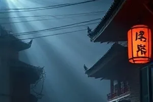 《听风的人》气象观测站风向标在晨光里的剪影